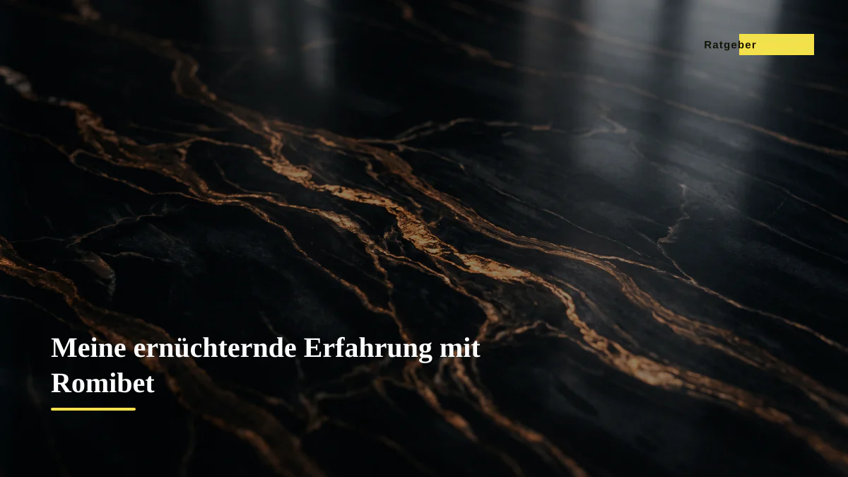 Meine ernüchternde Erfahrung mit Romibet