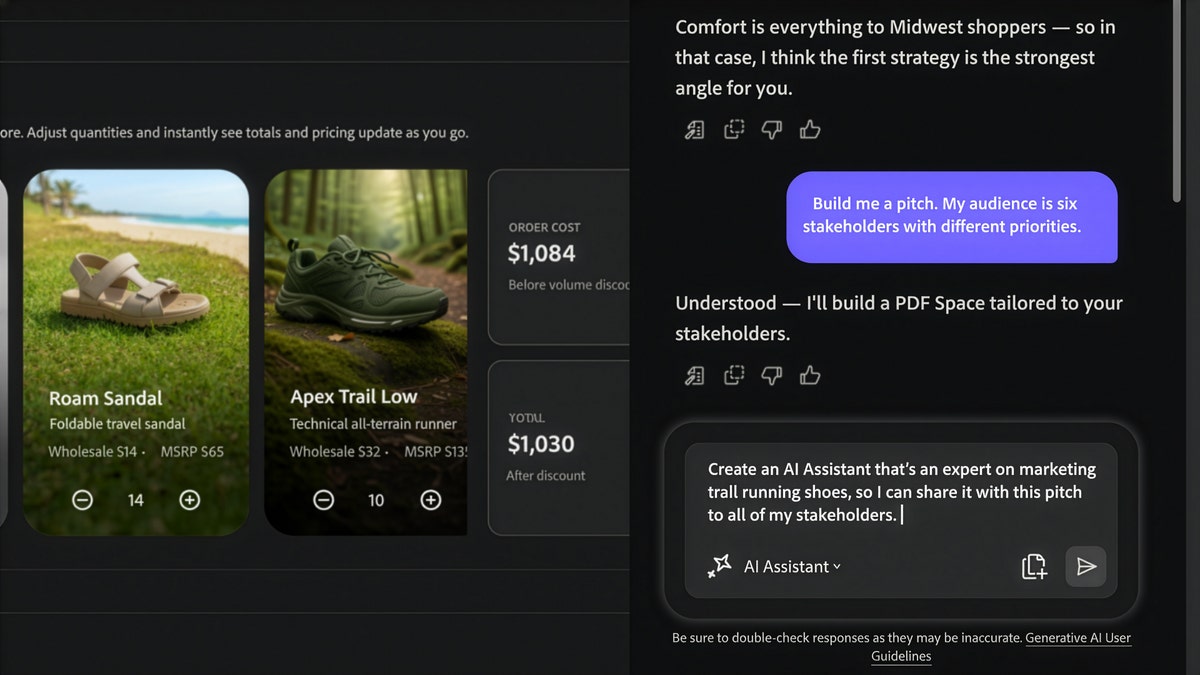 Adobe Productivity Agent in Acrobat with PDF Space and AI Assistant chat