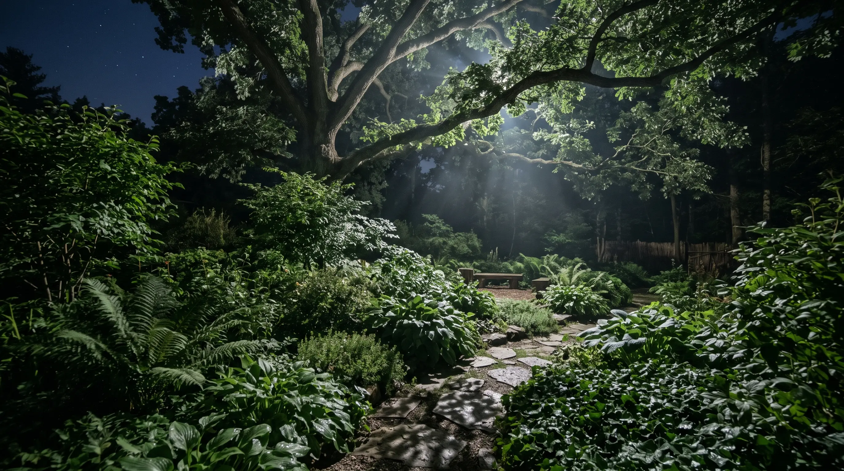 Moonlighting Technique Garden Lights