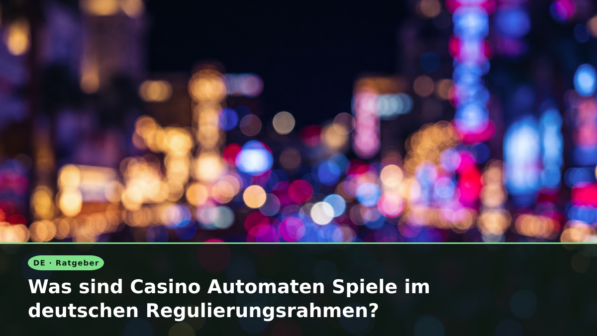 Was sind Casino Automaten Spiele im deutschen Regulierungsrahmen?