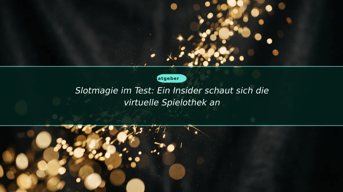 Slotmagie im Test: Ein Insider schaut sich die virtuelle Spielothek an