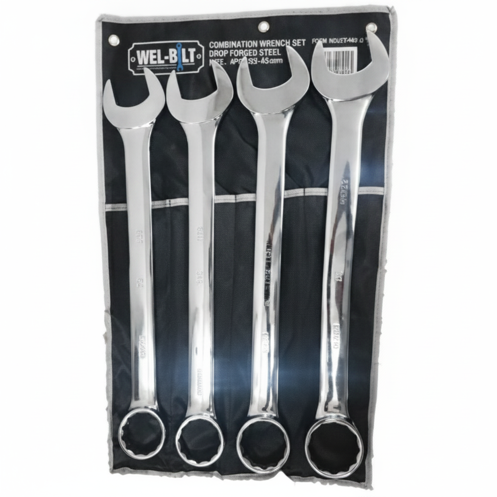 Jumbo Metric Spanner Set (4-Piece) - Ring/Open End, Sizes: 55-65mm