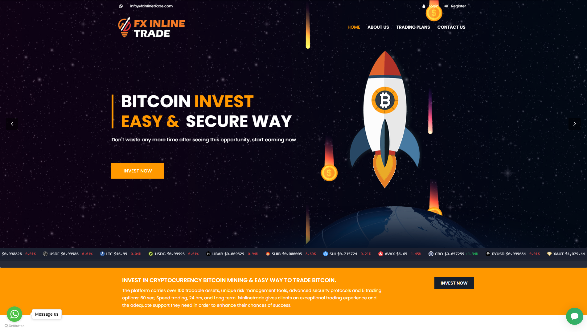 Screenshot of fxinlinetrade.com
