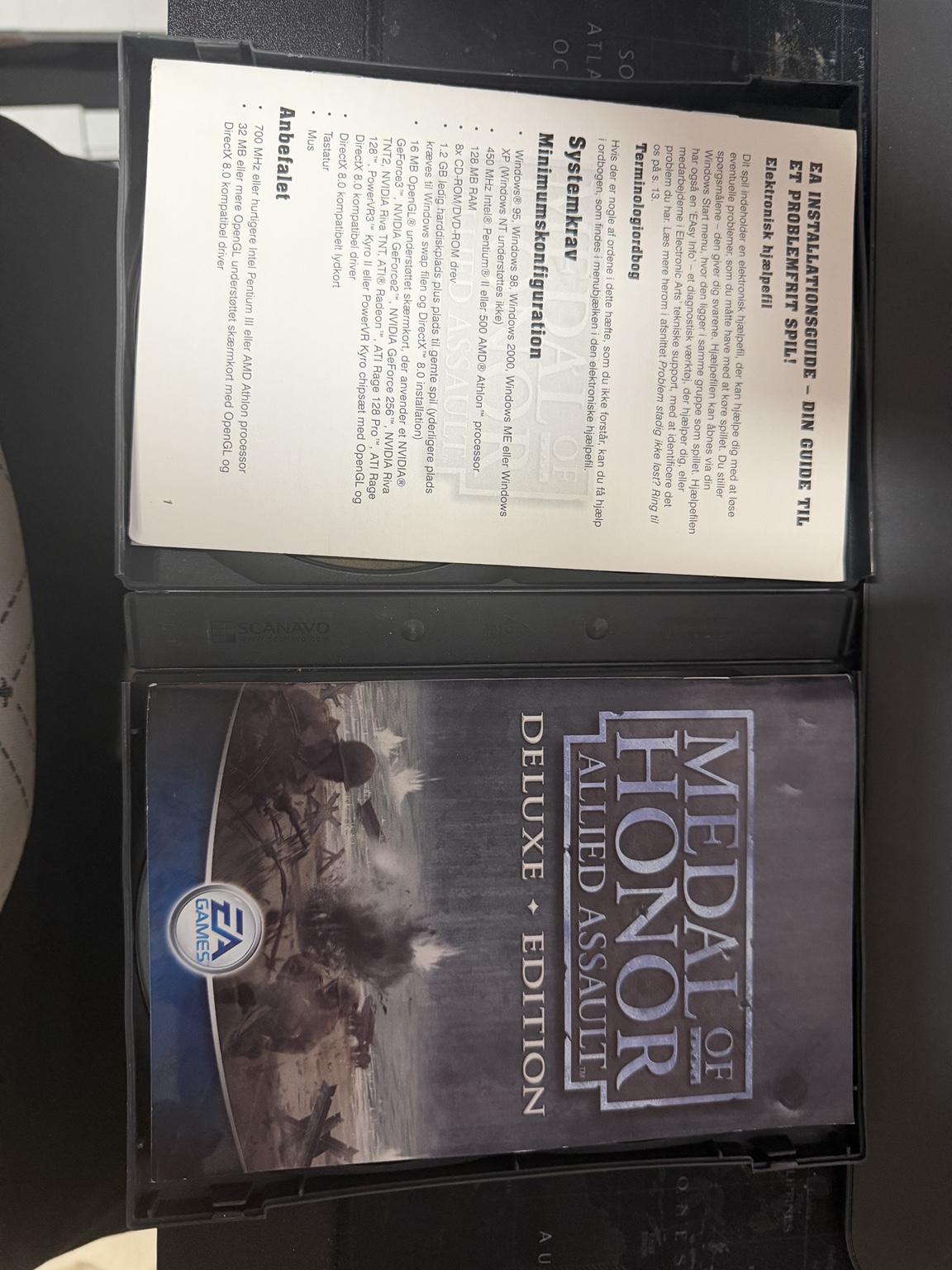Medal of Honor Deluxe manual and Danish installation guide