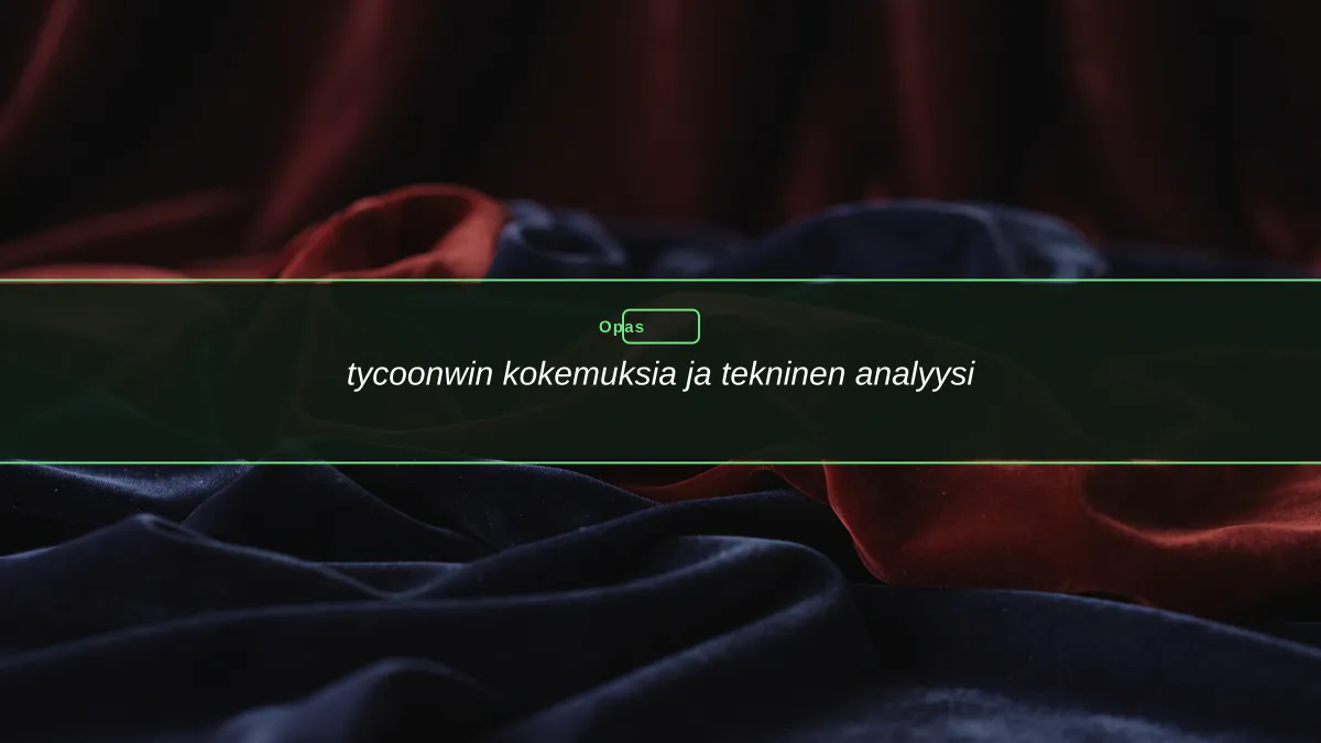 tycoonwin kokemuksia ja tekninen analyysi