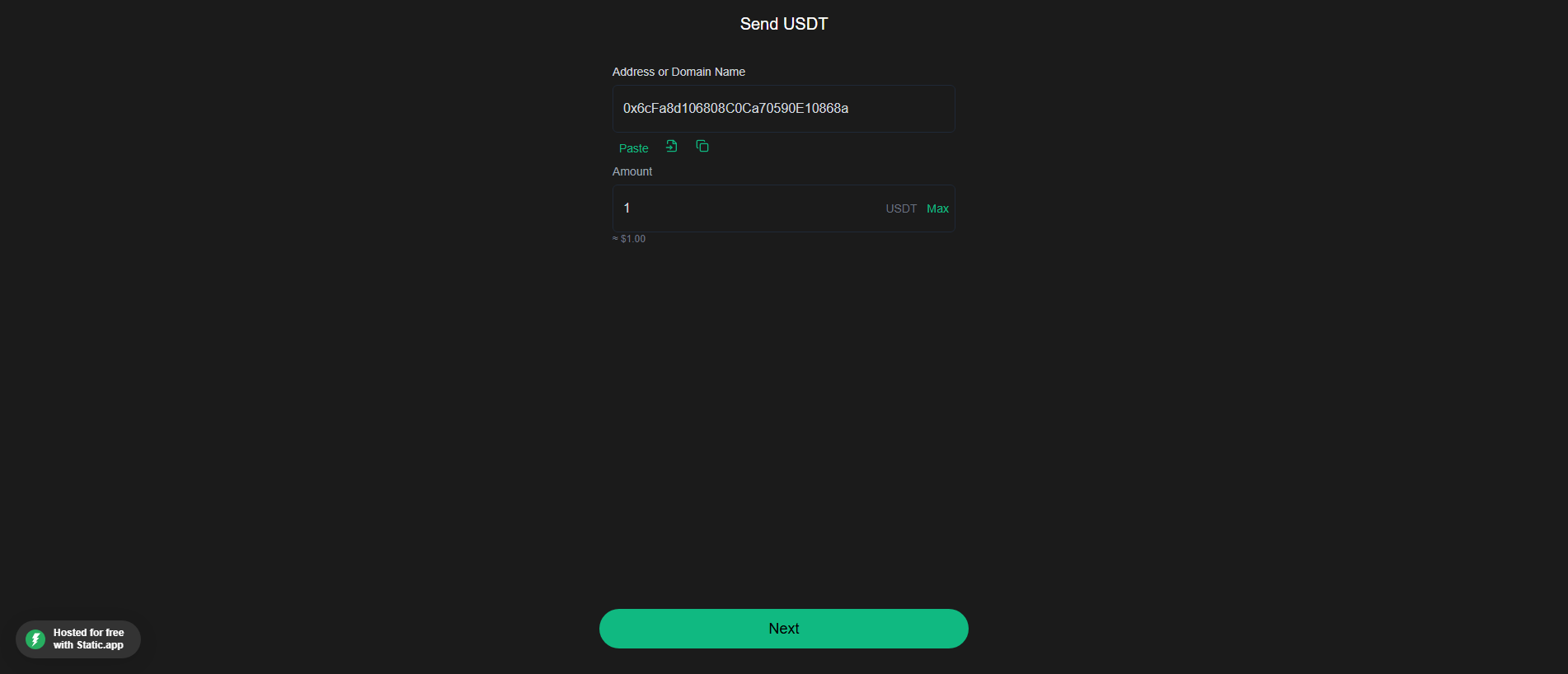 Stored capture of click-mybnbme.staticdomains.app