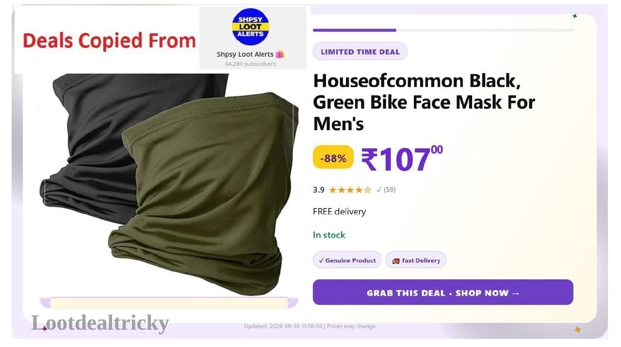   bike Face Mask – Just ₹107 | Best Price Drop Today