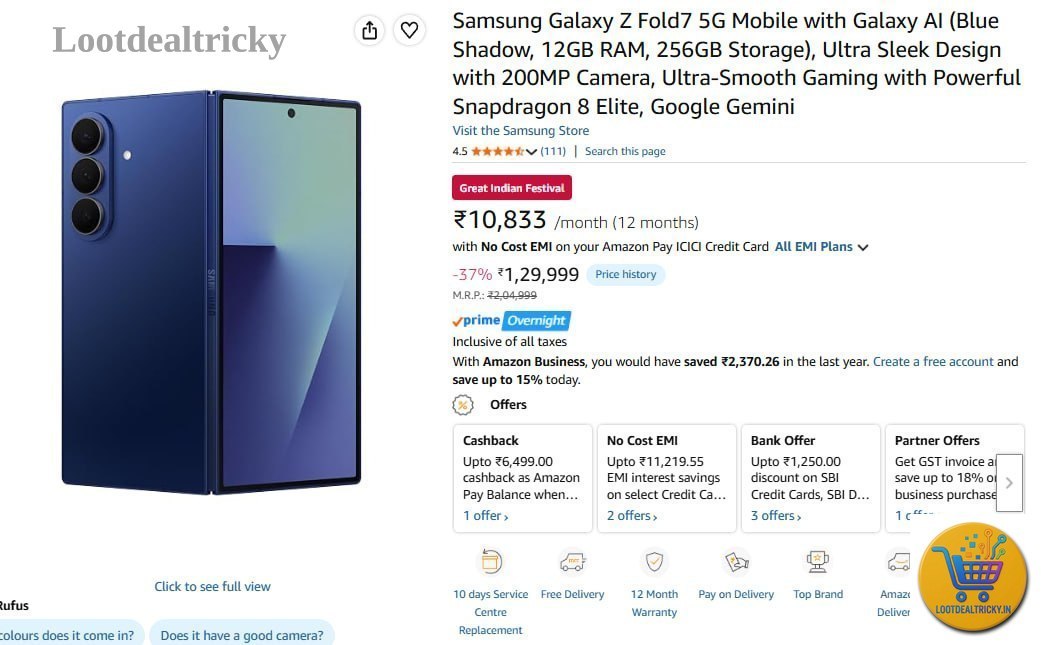 Samsung Galaxy Z – Just ₹129999 | Top Unbeatable Deal Samsung Galaxy Z – Just ₹129999 | Top Unbeatable Deal