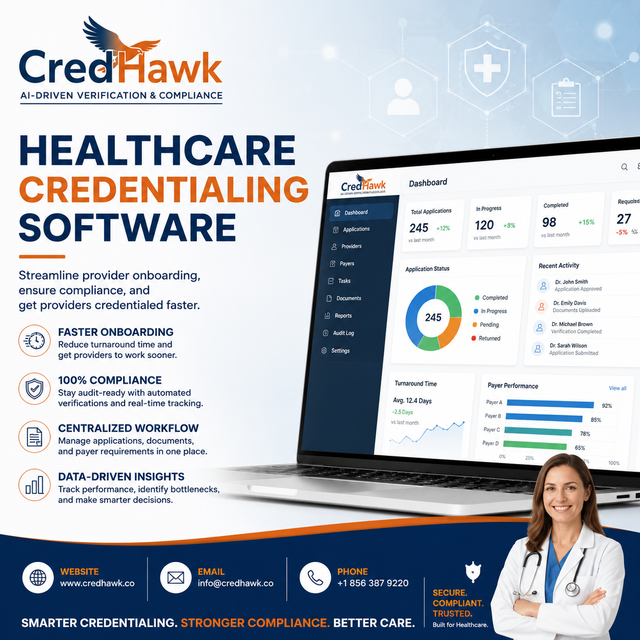 Simplify provider credentialing, automate verification, track compliance, reduce administrative work, and accelerate onboarding with reliable healthcare credentialing software platform today.
