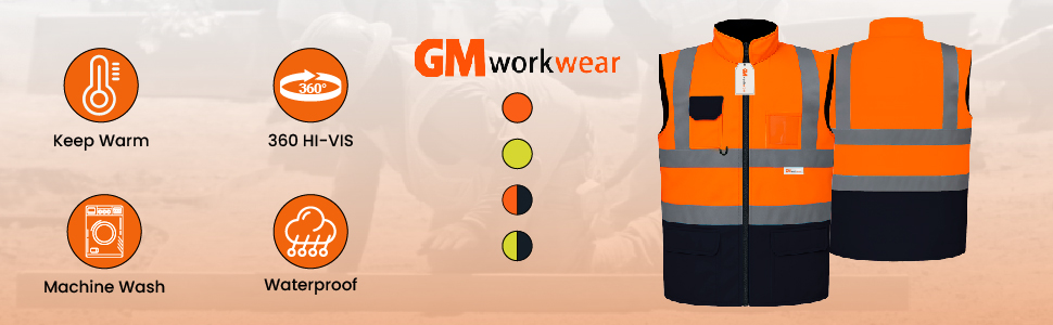 Complete feature overview of reversible bodywarmer