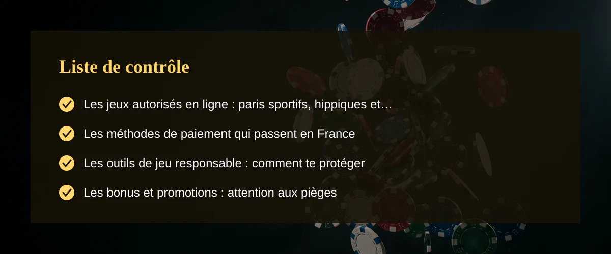 Appli casino en ligne : ce que tu dois savoir depuis la France — Liste de contrôle