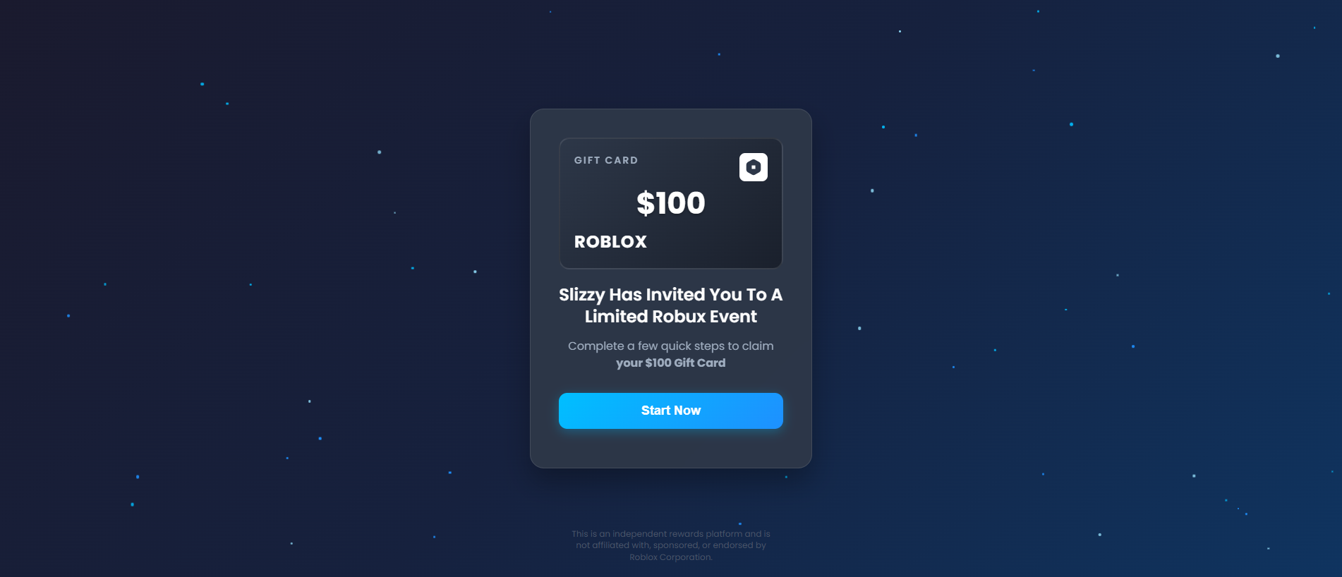 Stored screenshot of slizzygives.pages.dev