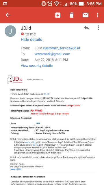 permintaan transfer