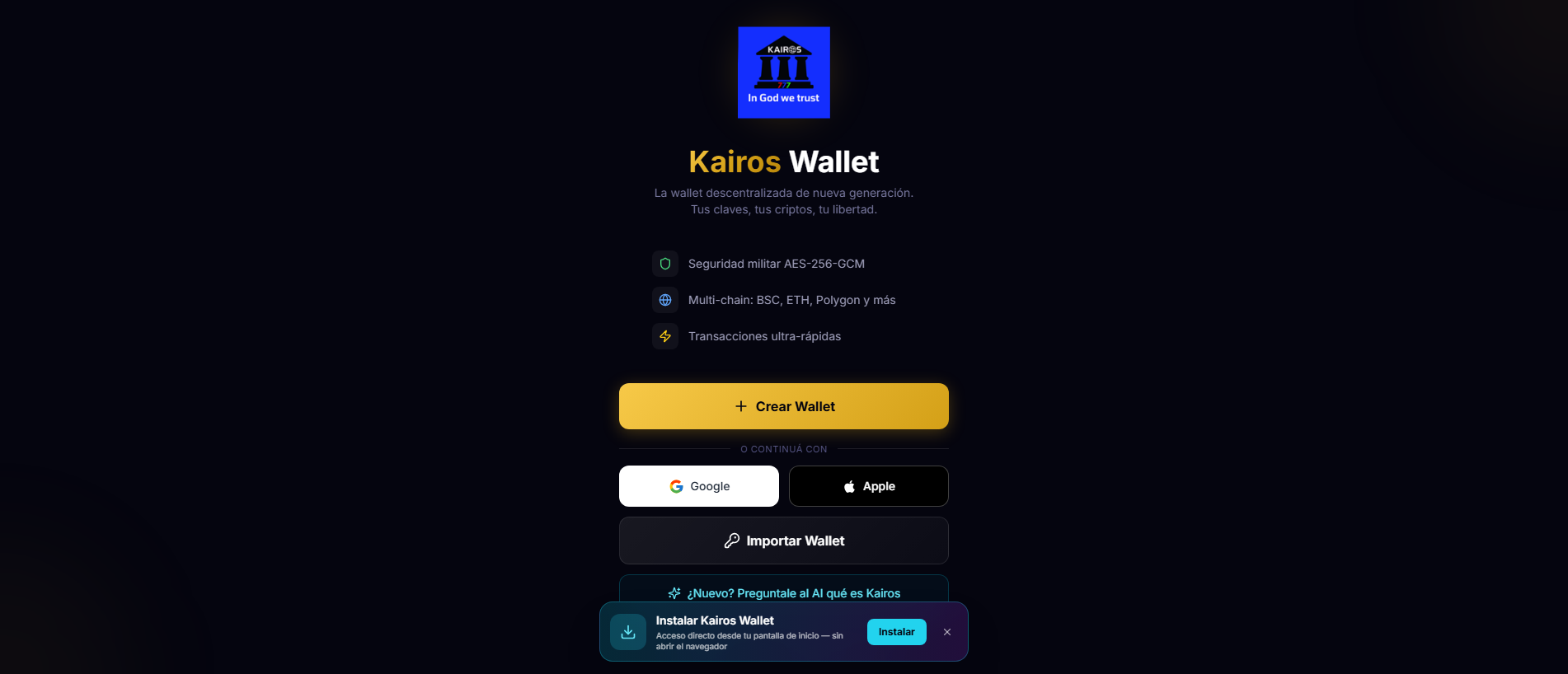Stored capture of kairos-777.com