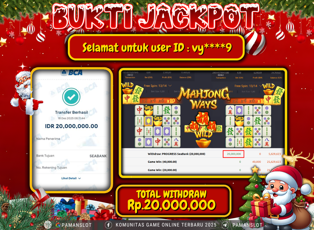 PAMANSLOT JACKPOT Game PG - Mahjong Ways Rp.20,000,000- LUNAS
