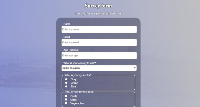 survey form