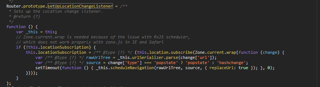 set Up Location Change implementation
