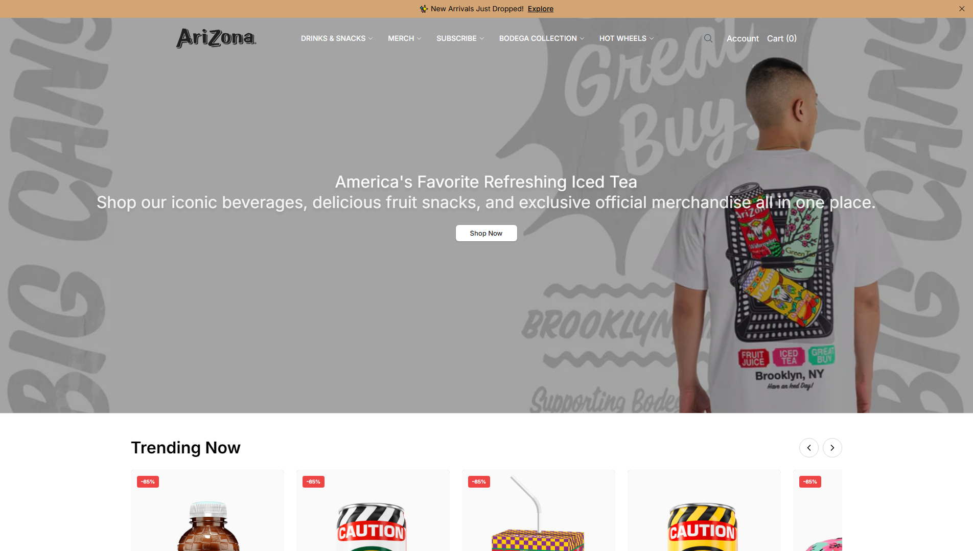 Stored capture of arizonafoods.shop