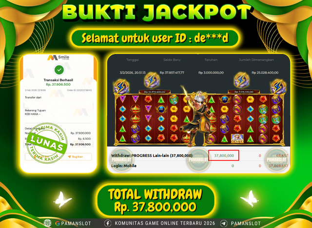 PAMANSLOT JACKPOT Game PP - Gates of Olympus Super Scatter Rp.37,800,000- LUNAS
