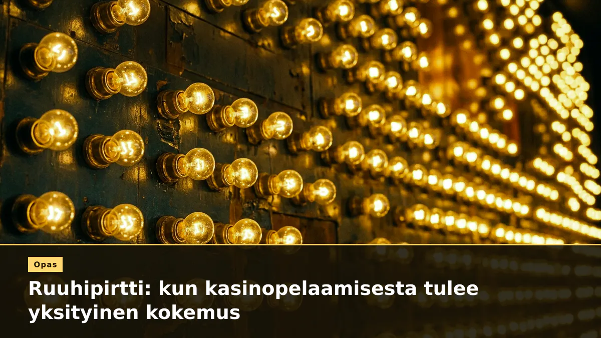 Ruuhipirtti: kun kasinopelaamisesta tulee yksityinen kokemus