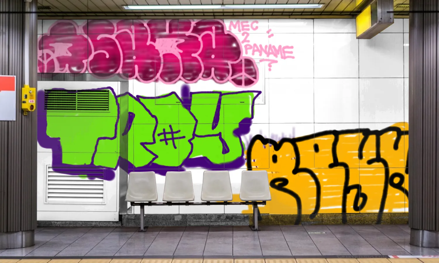 Graffiti artwork by qsk