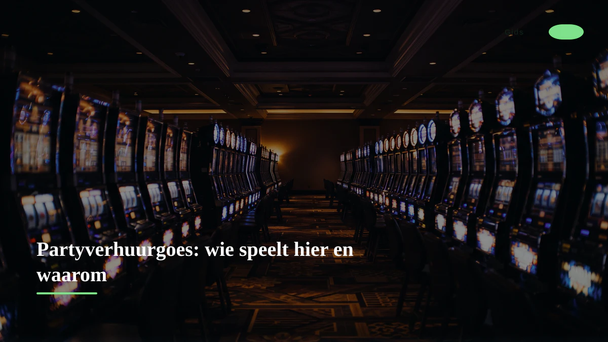 Partyverhuurgoes: wie speelt hier en waarom
