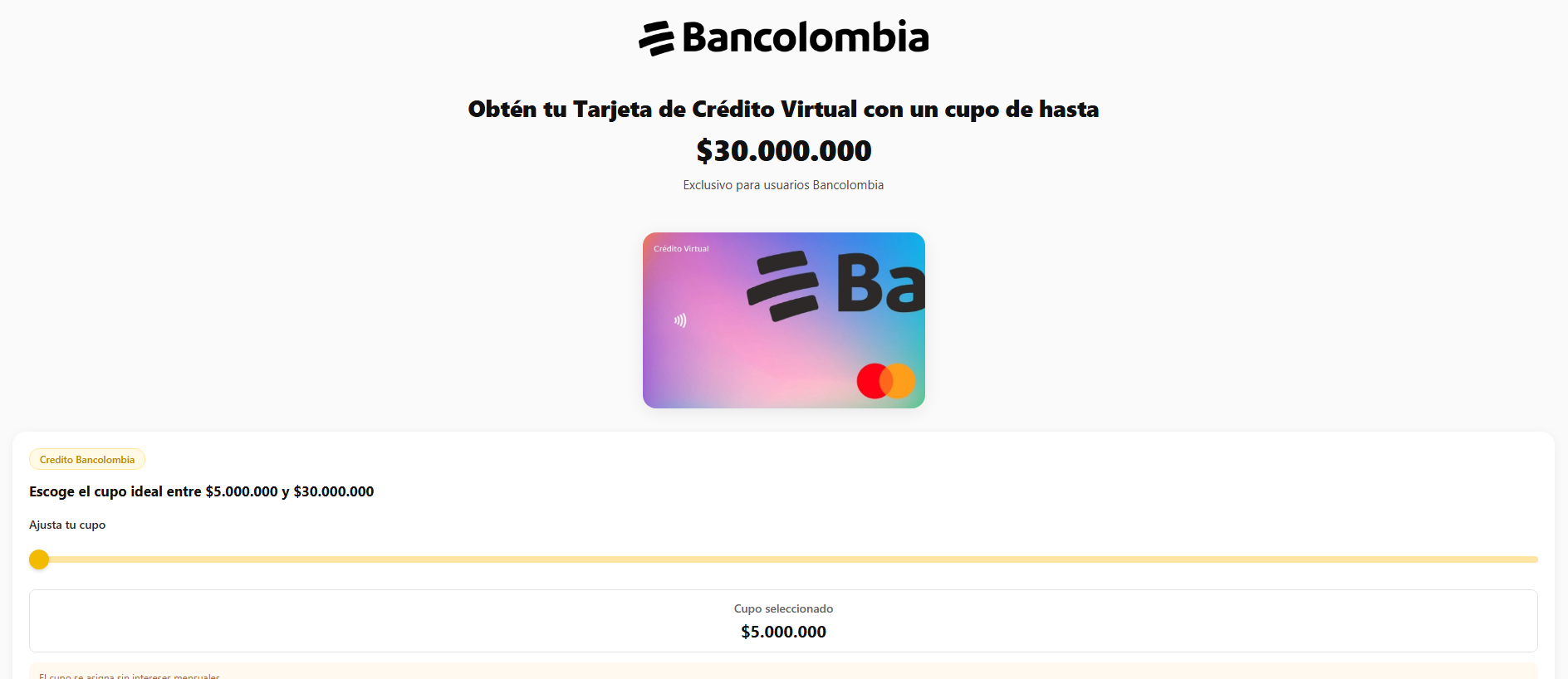 Stored capture of bancolombia-creditovirtual-co.netlify.app