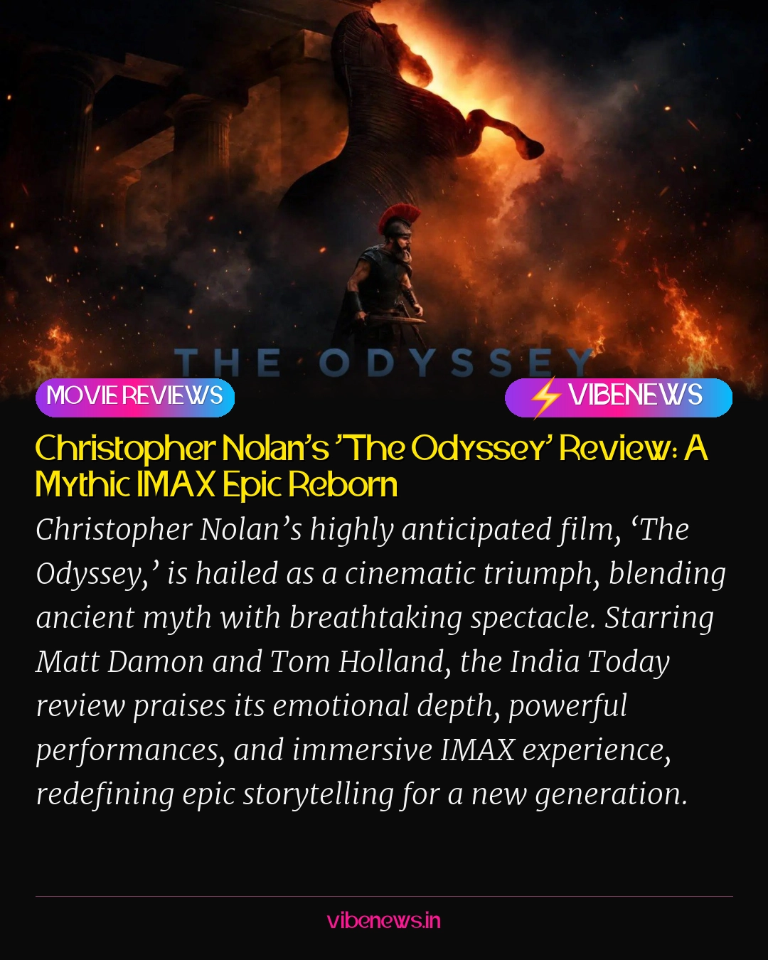 Christopher Nolan’s ‘The Odyssey’ Review: A Mythic IMAX Epic Reborn