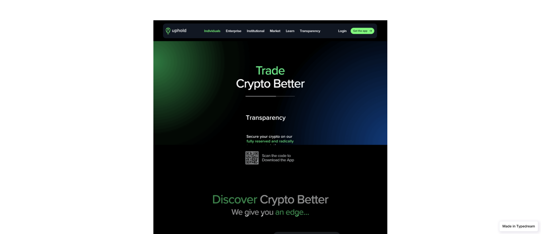 Stored capture of uphold-x-en-login.typedream.app
