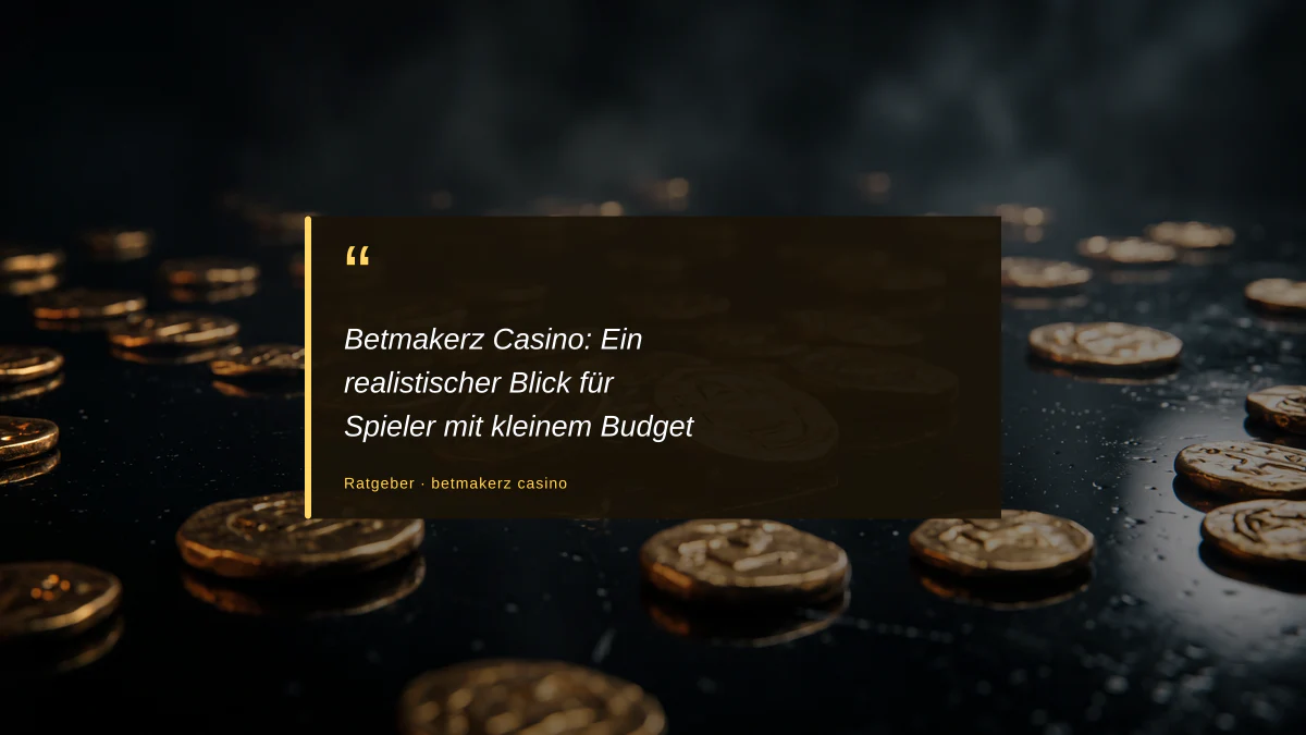 Betmakerz Casino: Ein realistischer Blick für Spieler mit kleinem Budget