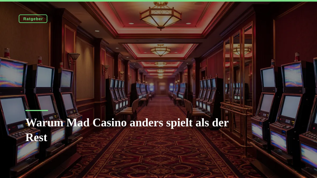 Warum Mad Casino anders spielt als der Rest