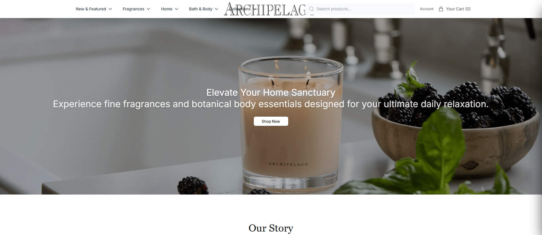 Stored capture of archipelagobeauty.shop
