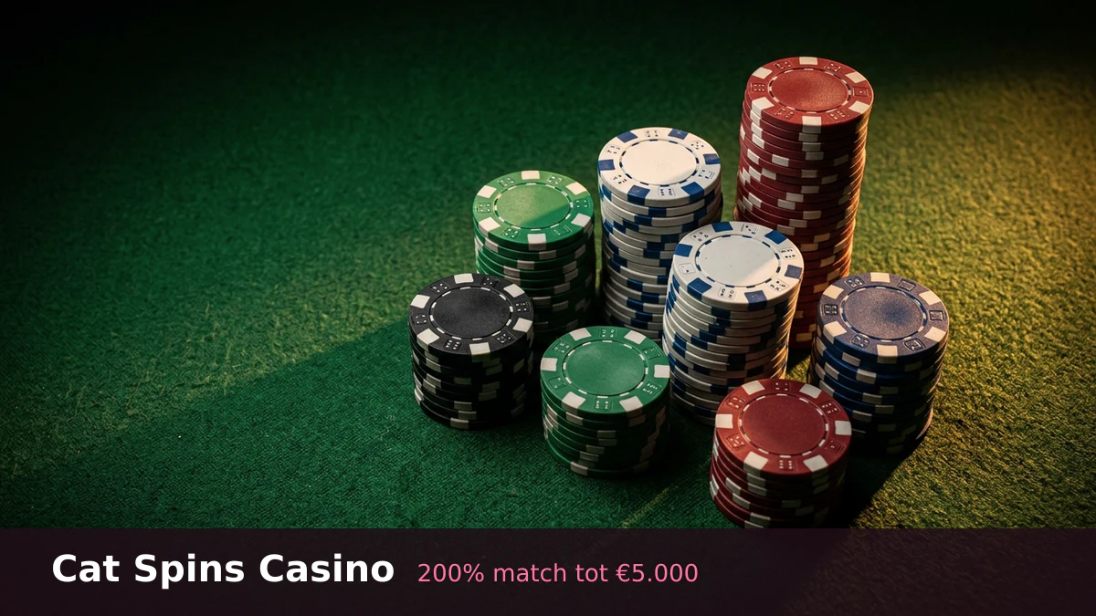 Cat Spins Casino — Willkommensbonus 200% match tot €5.000 + 50 FS, Zahlungen: Visa, Mastercard, Skrill, Neteller, Paysafecard