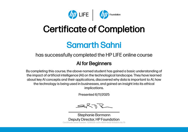 certificate