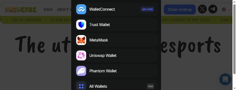 Stored capture of airdropxyzverse.io