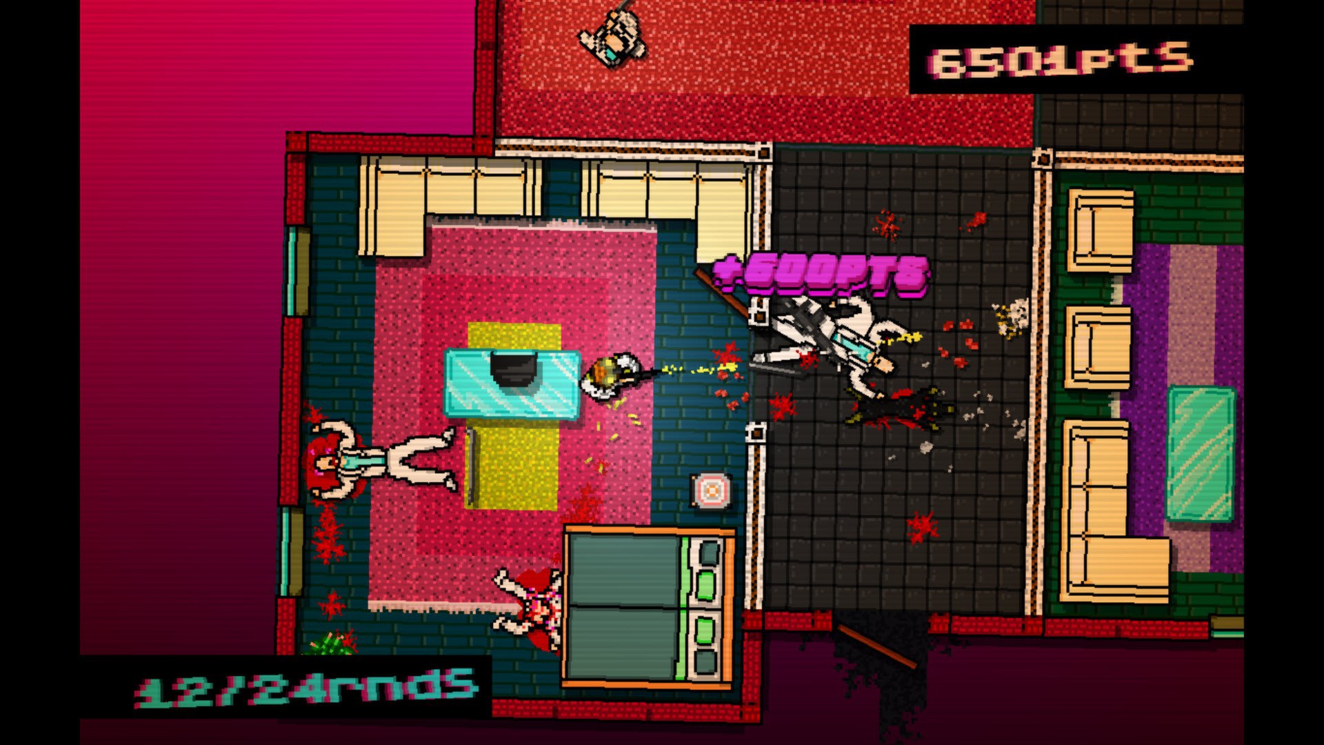 Captura de pantalla de gameplay de Hotline Miami #1