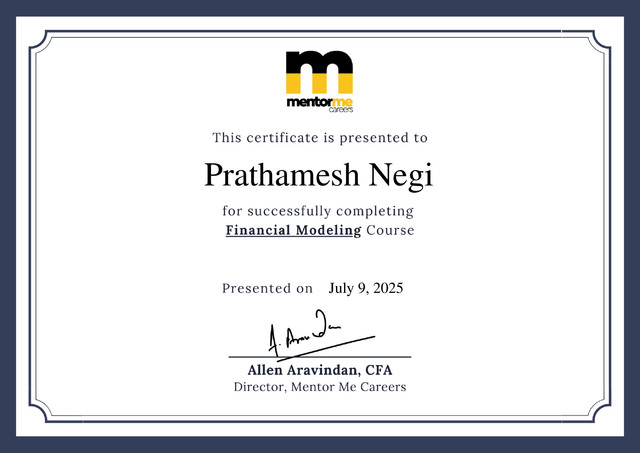 Financial-Modelling-Cetificate