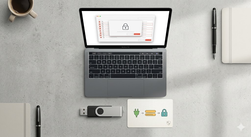 Password lock illustration for testing document password strength