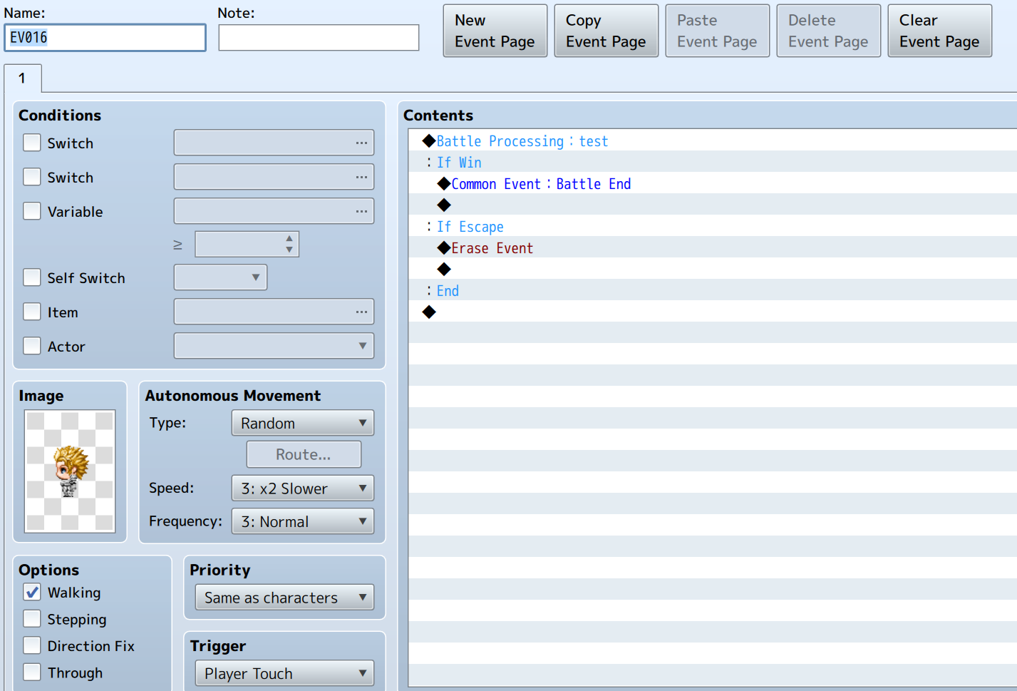 Erasing event after on-map encounter. | RPG Maker Forums
