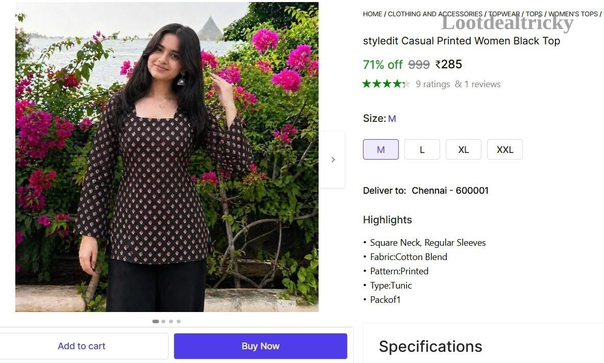  casual Printed Women – Just ₹285 | Exclusive Sale Discount