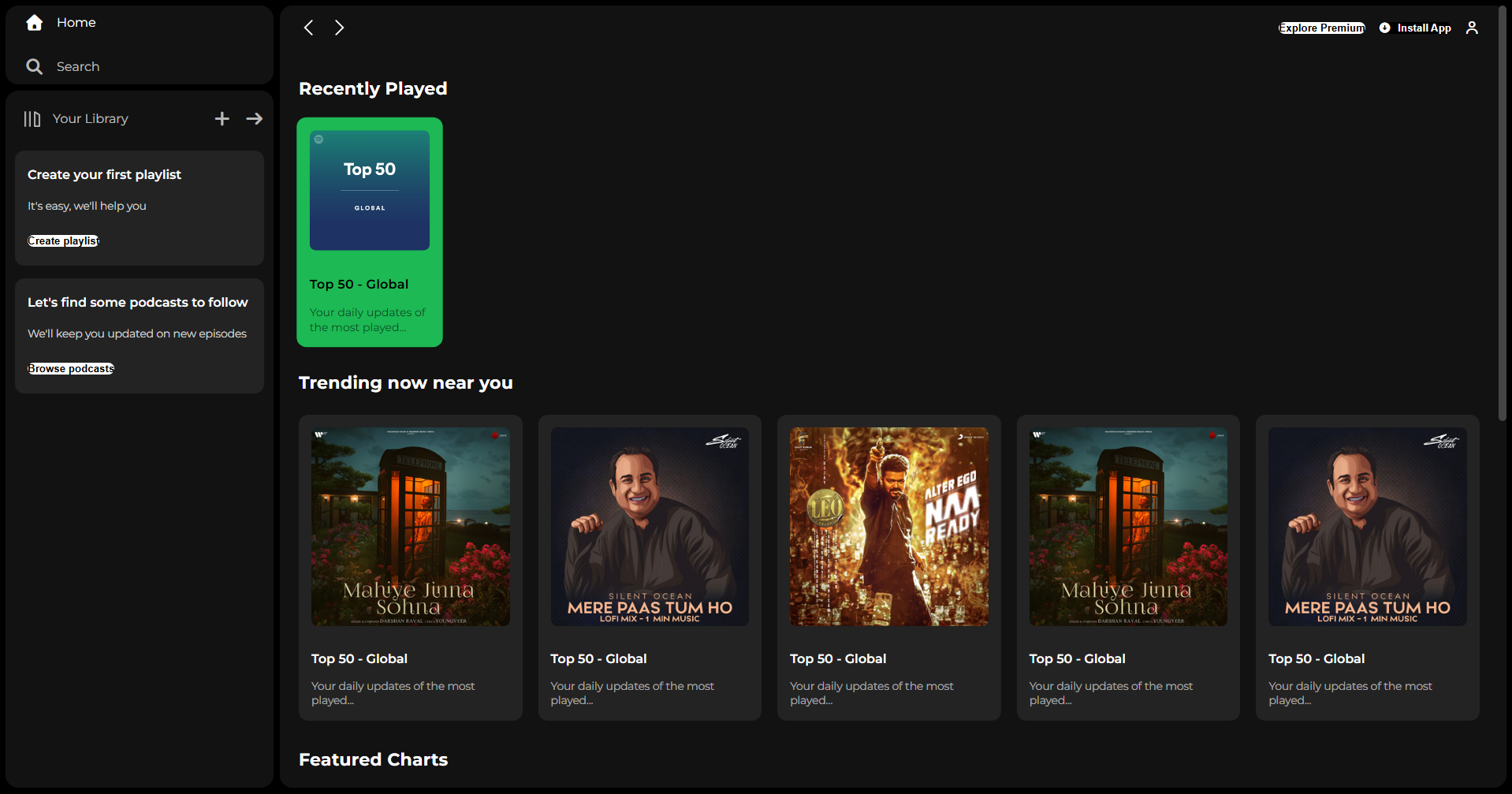 Stored capture of spotify-clone-re19.netlify.app