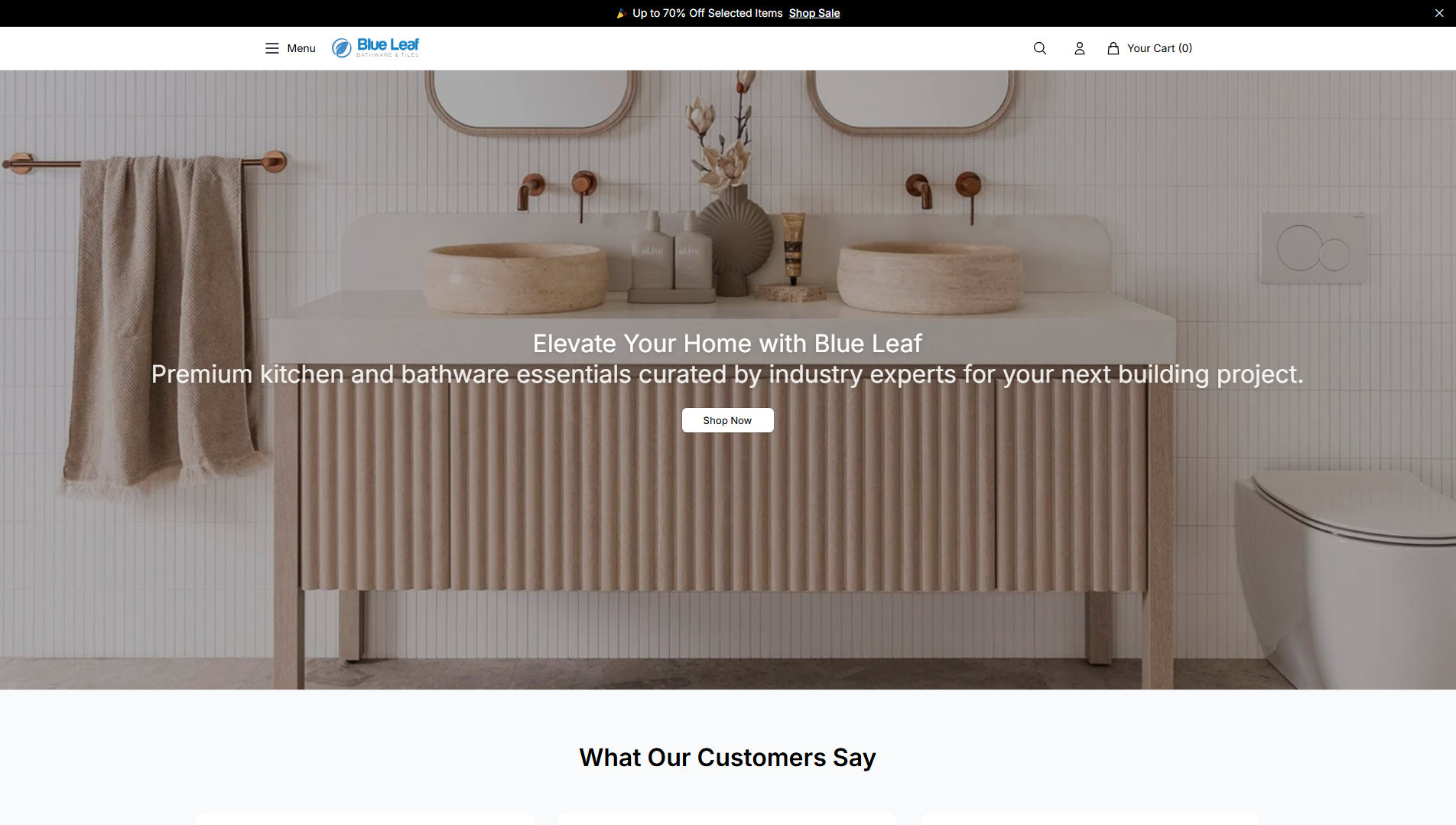 Primary capture · blueleafbathware.shop