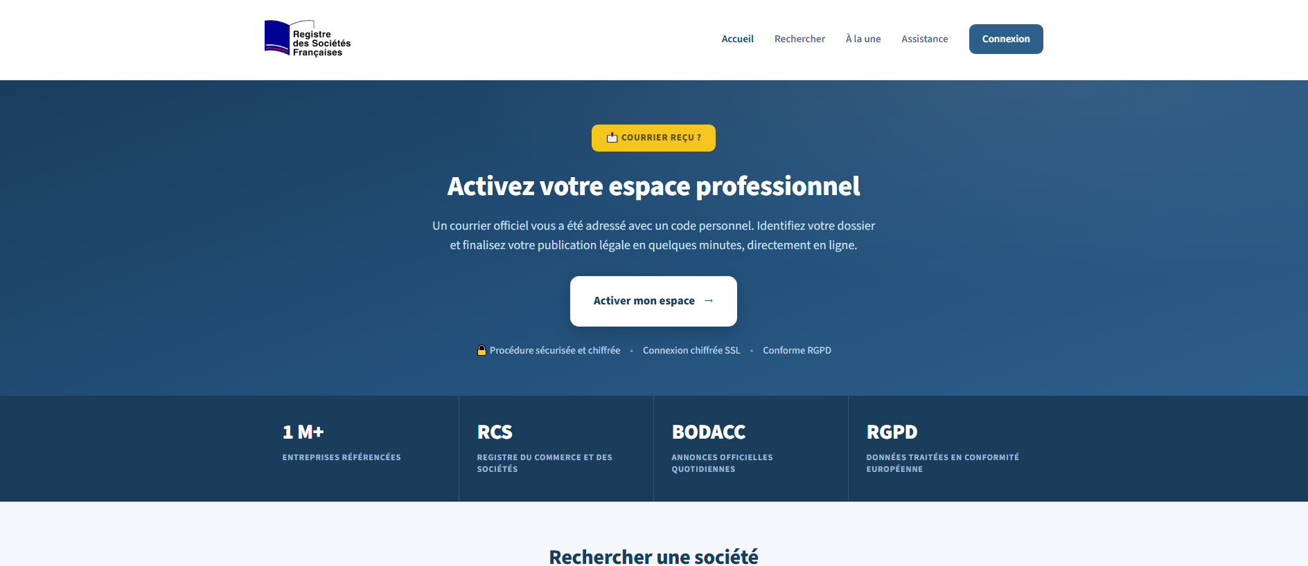 Stored capture of le-registres-societes-francaises.fr