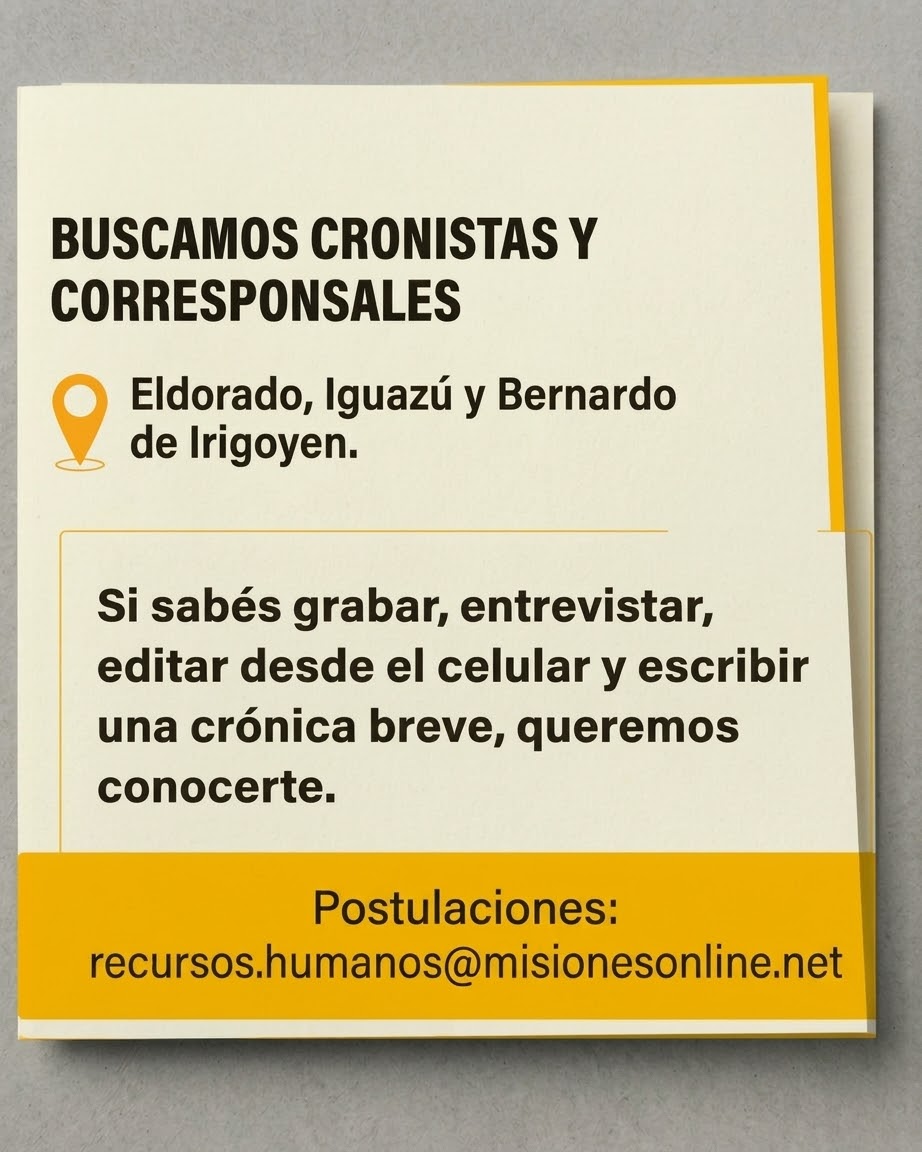 Se Buscan Cronistas y Corresponsales en Eldorado