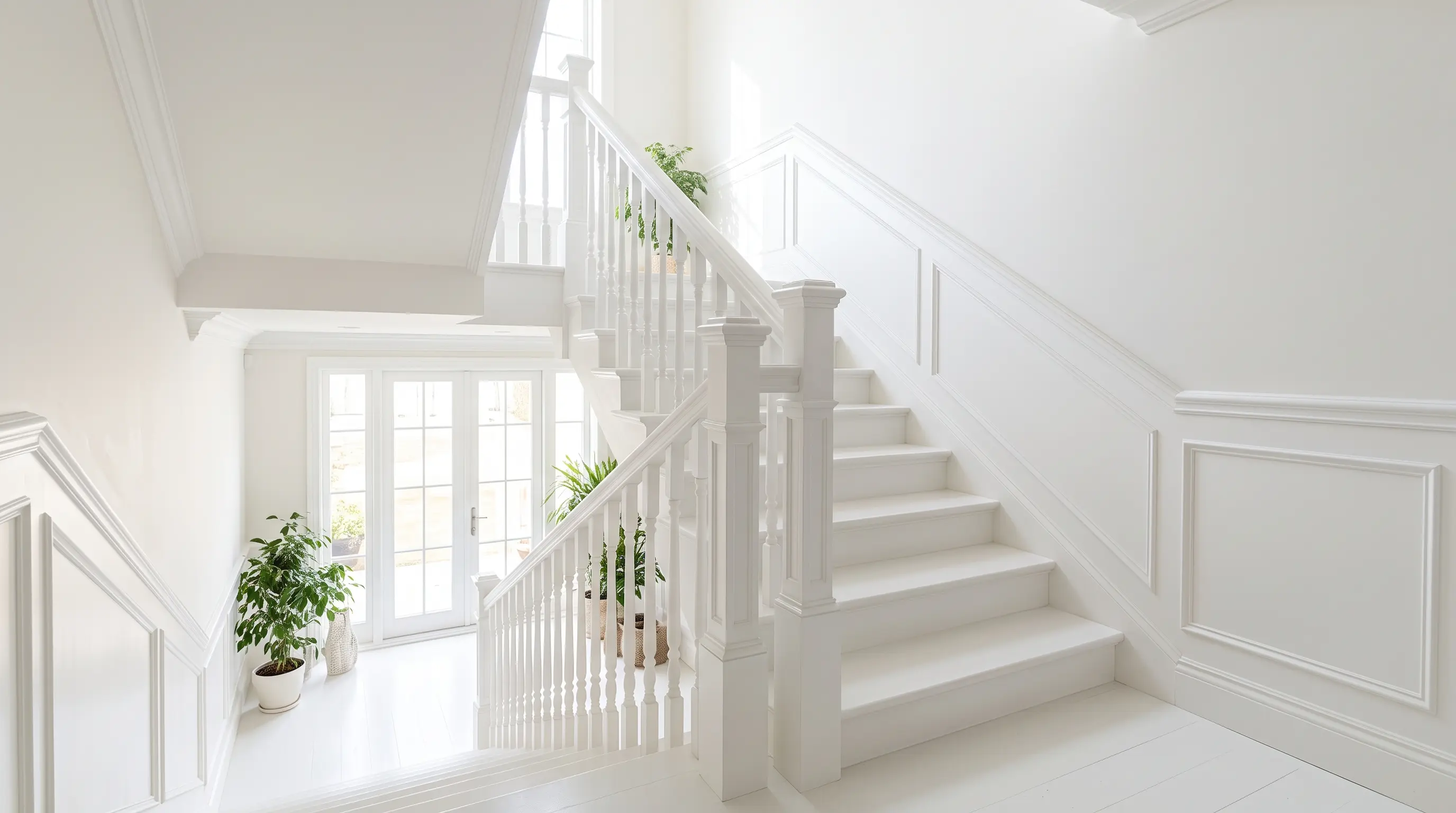 Bright White Natural Light Stairs