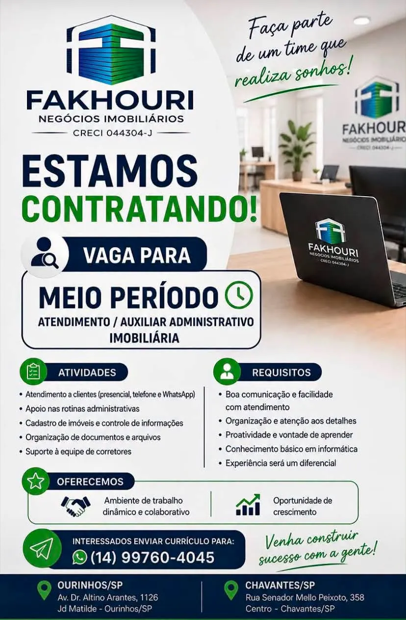Aux Administrativo Em Imobiliaria