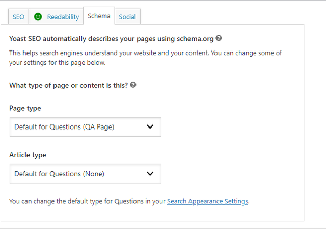 Schema-settings