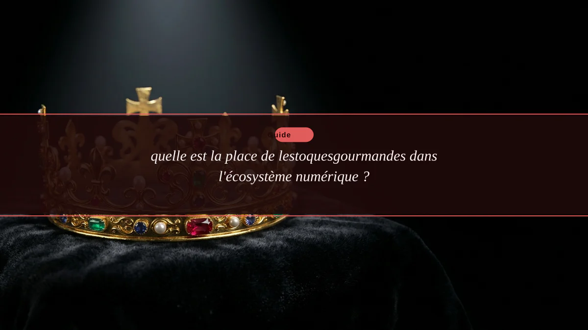 quelle est la place de lestoquesgourmandes dans l'écosystème numérique ?