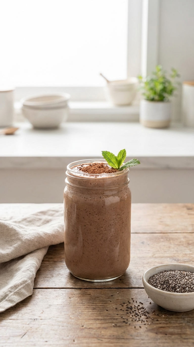 Creamy Chia Chocolate Shake — Tastes Like a Decadent Dessert