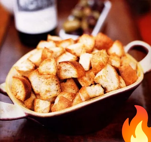 Постер Крутоны (гренки) луковые